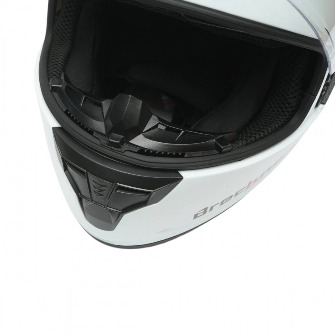 Casca moto integrala alba cu viziera transparenta si ochelari de soare, marimea L Arcane White