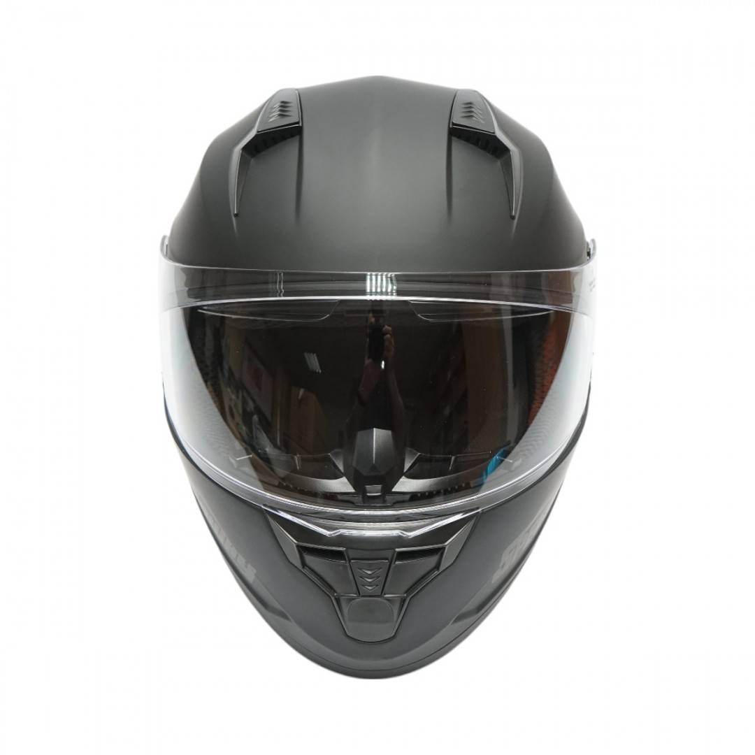 Casca moto integrala negru mat cu viziera transparenta si ochelari de soare, marimea XL Arcane II
