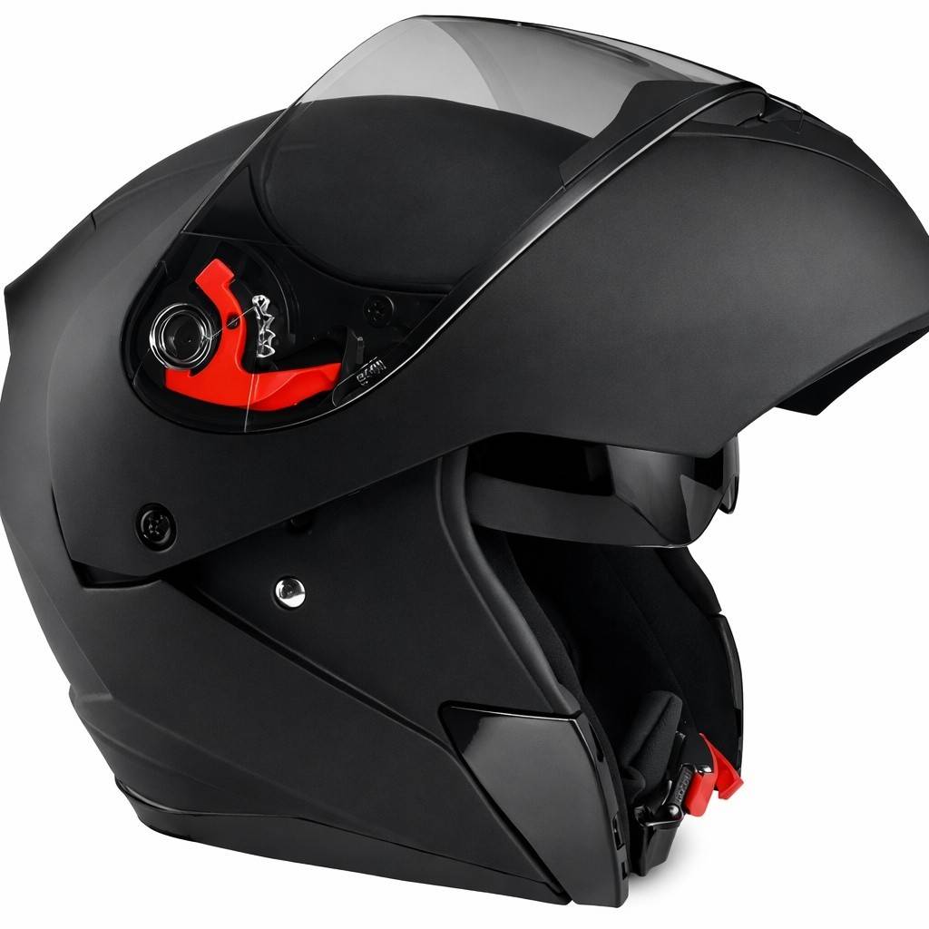 Casca moto modulabila neagra L