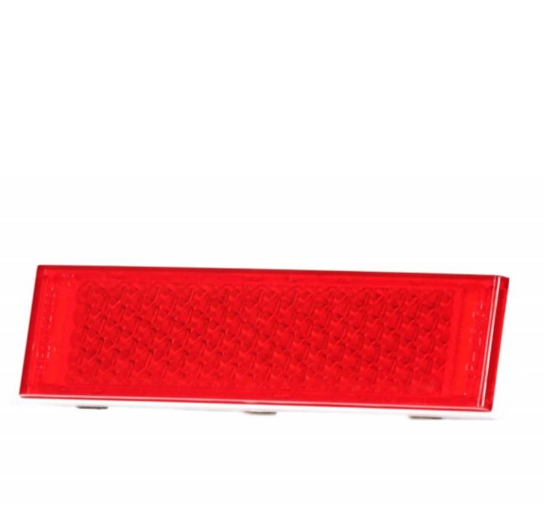 Catadioptru reflectorizant dreptunghiular rosu 126x34 cm