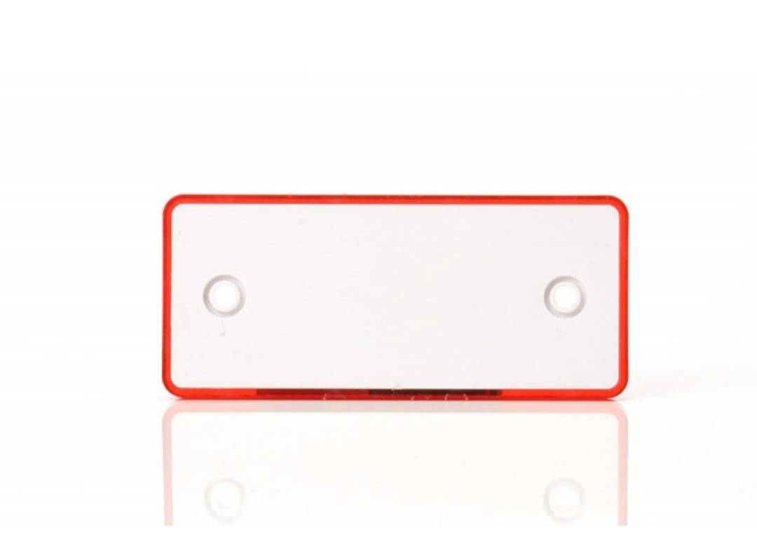 Catadioptru reflectorizant dreptunghiular rosu 96x42 mm