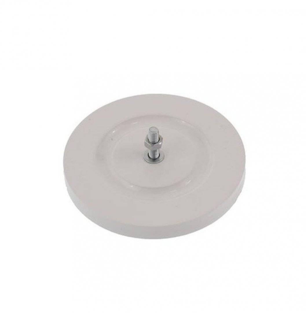 Catadioptru reflectorizant rotund alb cu surub