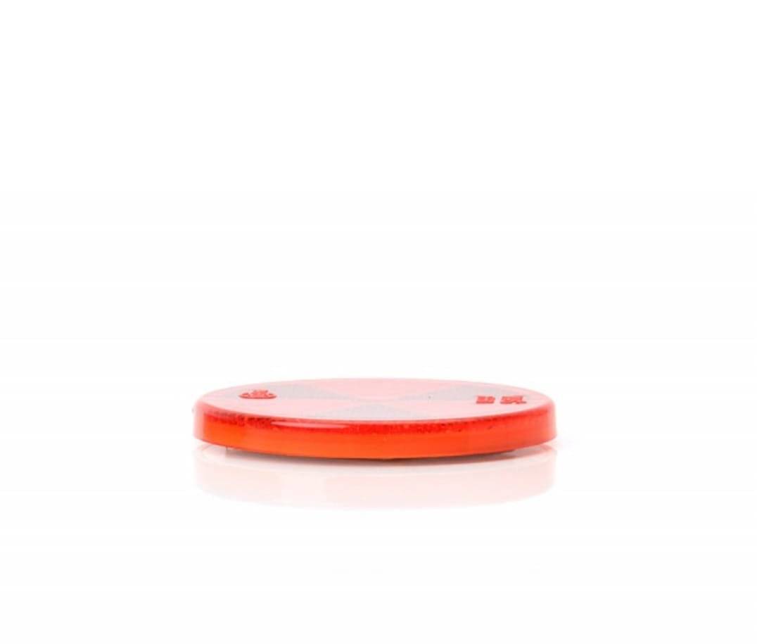 Catadioptru reflectorizant rotund rosu fi 61 mm