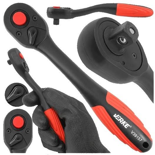Cheie cu clichet antrenor 1/2 72 dinti 245mm VERKE