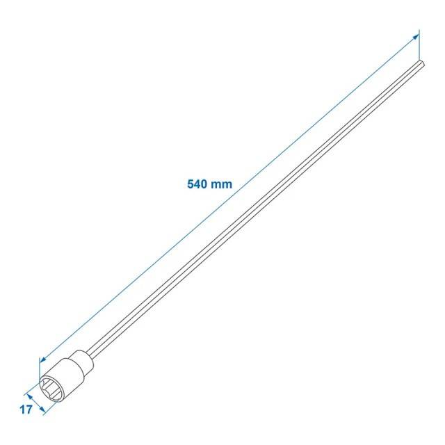Cheie tubulara 17mm lungime 540mm