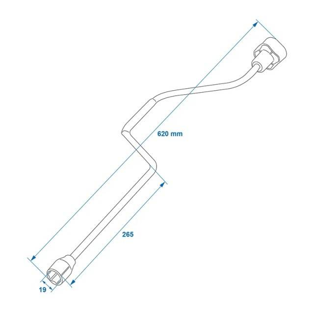 Cheie tubulara cu maner 620mm / 19mm