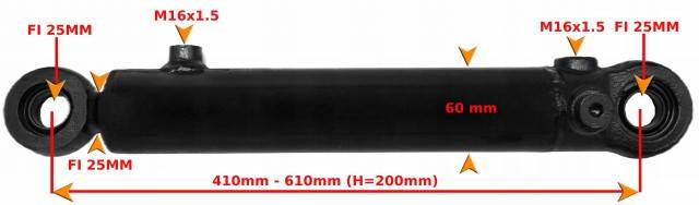 Cilindru hidraulic universal 410-610mm