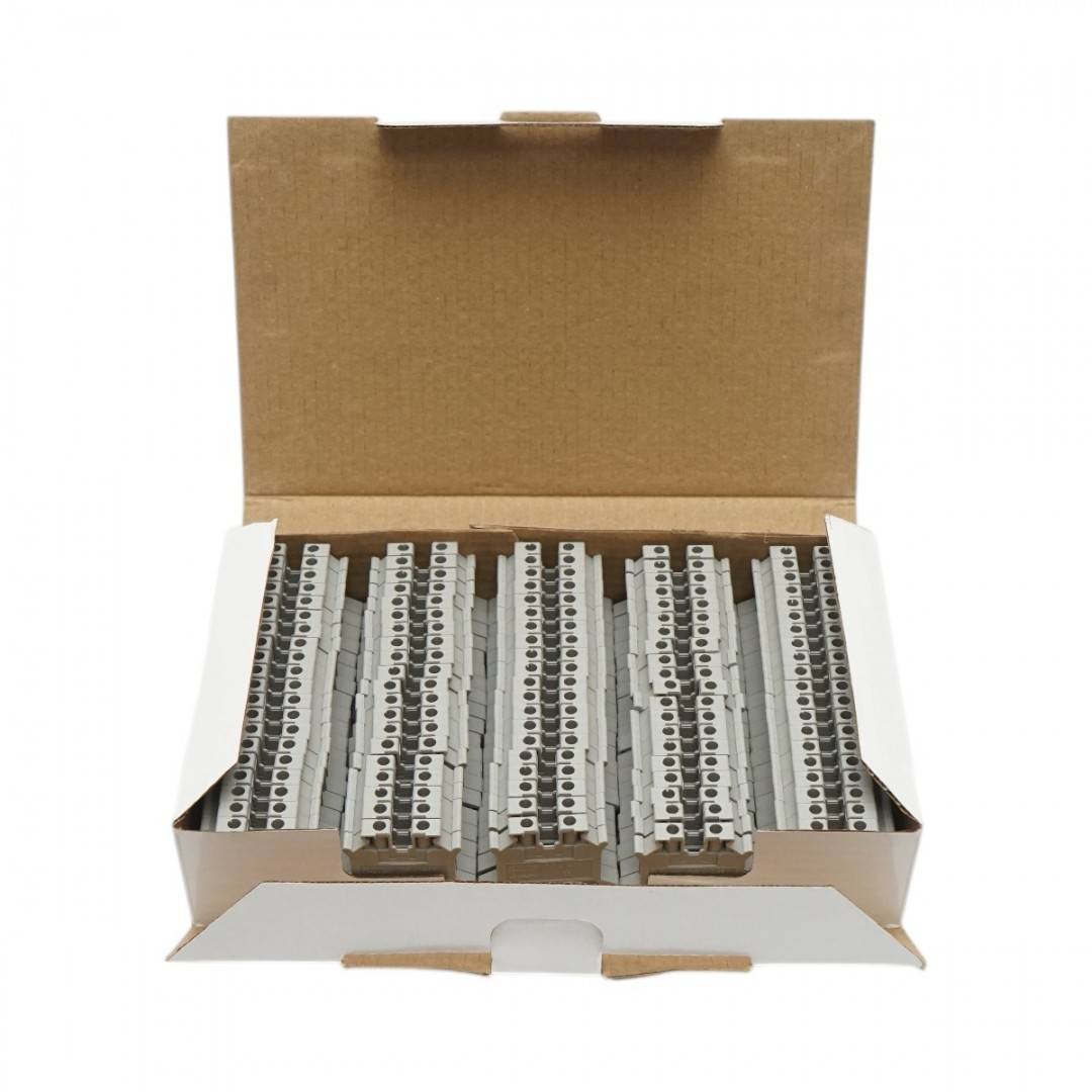 Clema de sir pe sina DIN 2.5mm² 24A 690V gri UK2.5B Longroad