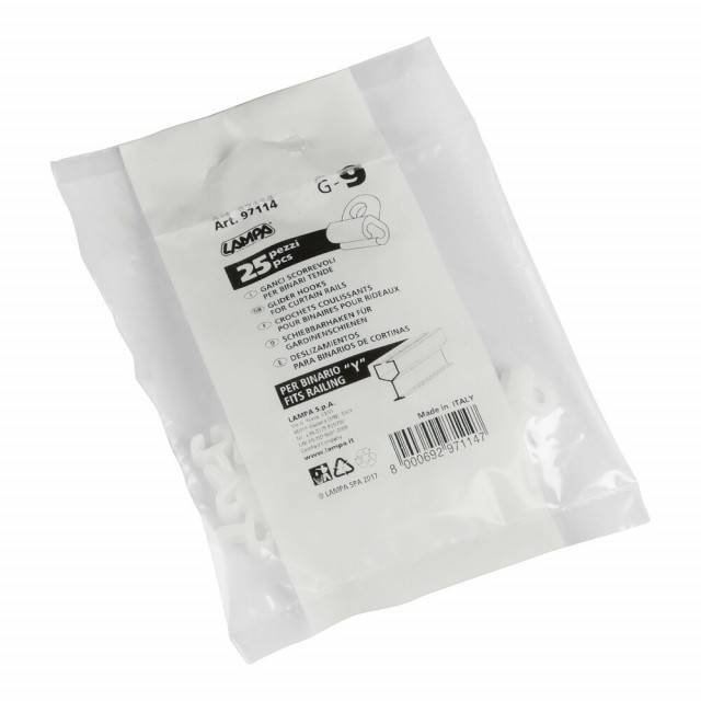 Cleme pentru sina perdea - set 25 bucati