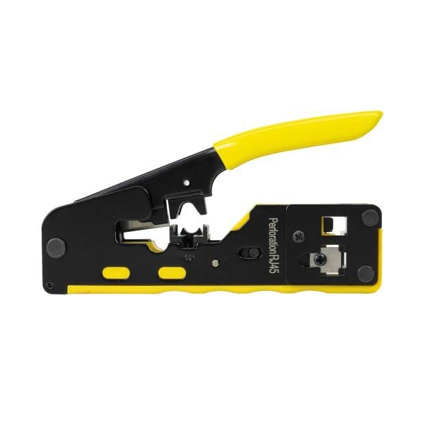 Cleste PNI SR7 pentru taiat, dezizolat cablu si sertizat mufe RJ12, RJ45 CAT5, CAT6, CAT7 CAT8
