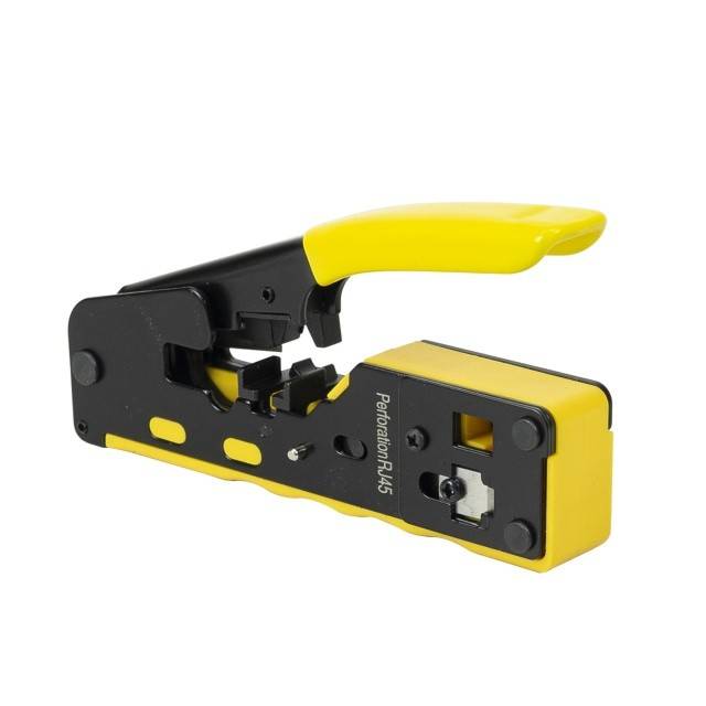 Cleste PNI SR7 pentru taiat, dezizolat cablu si sertizat mufe RJ12, RJ45 CAT5, CAT6, CAT7 CAT8