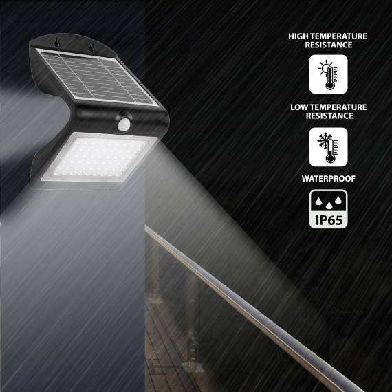 COLOMBA: Lampa LED de perete, 4W (500 lm), cu incarcare solara si senzor de miscare