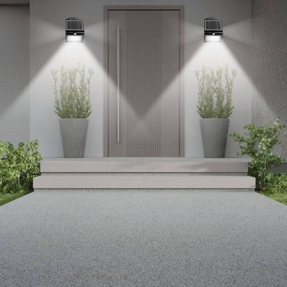 COLOMBA: Lampa LED de perete, 4W (500 lm), cu incarcare solara si senzor de miscare
