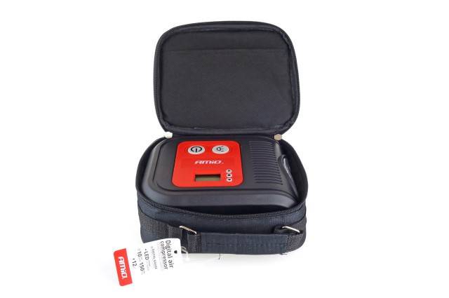 Compresor de aer auto cu manometru digital si lumina LED 12V