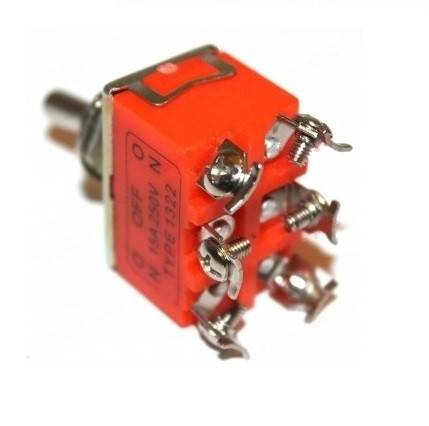 Comutator dublu 15A 250V (6 papuci)