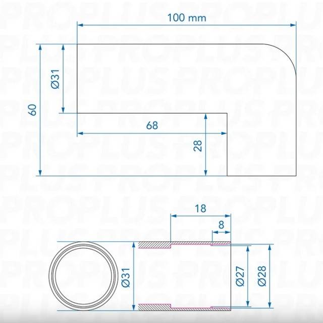 Conector conducta 90° pentru apa in blister