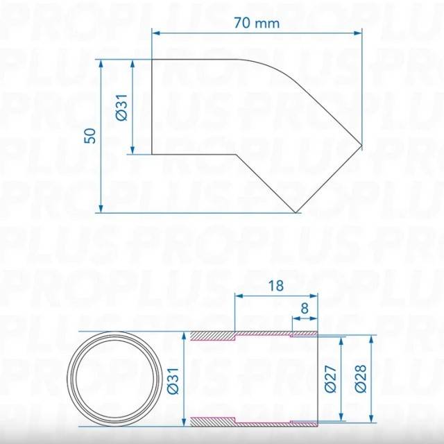 Conector conducta pentru apa in blister