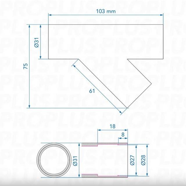 Conector conducta pentru apa tip Y in blister
