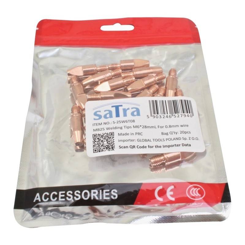 Contact tip 28 mm pentru sarma 0,8 mm