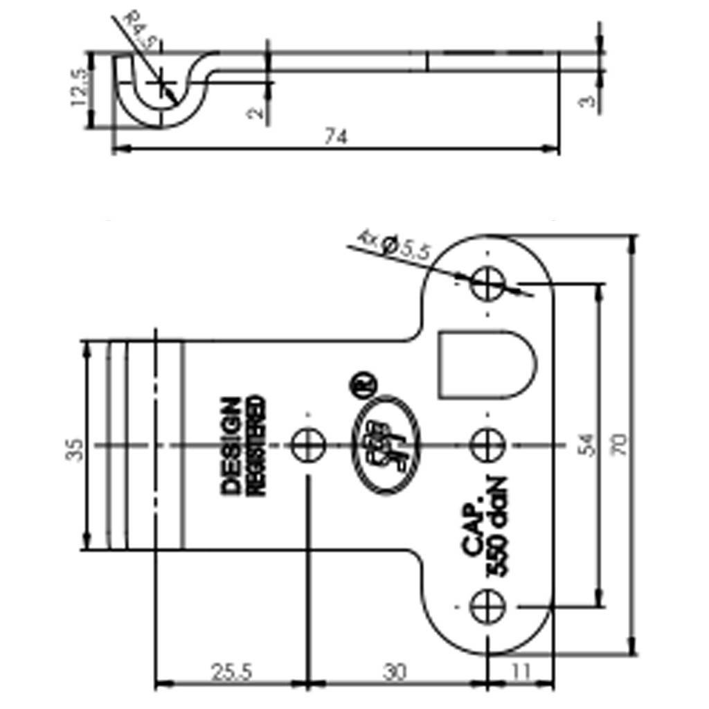 Contraplaca inchizator oblon