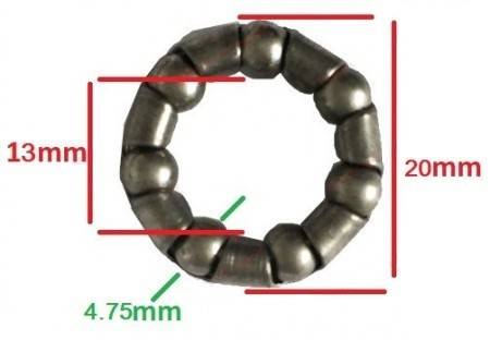 Coronita bicicleta 20 x 13mm Ø 4.75mm