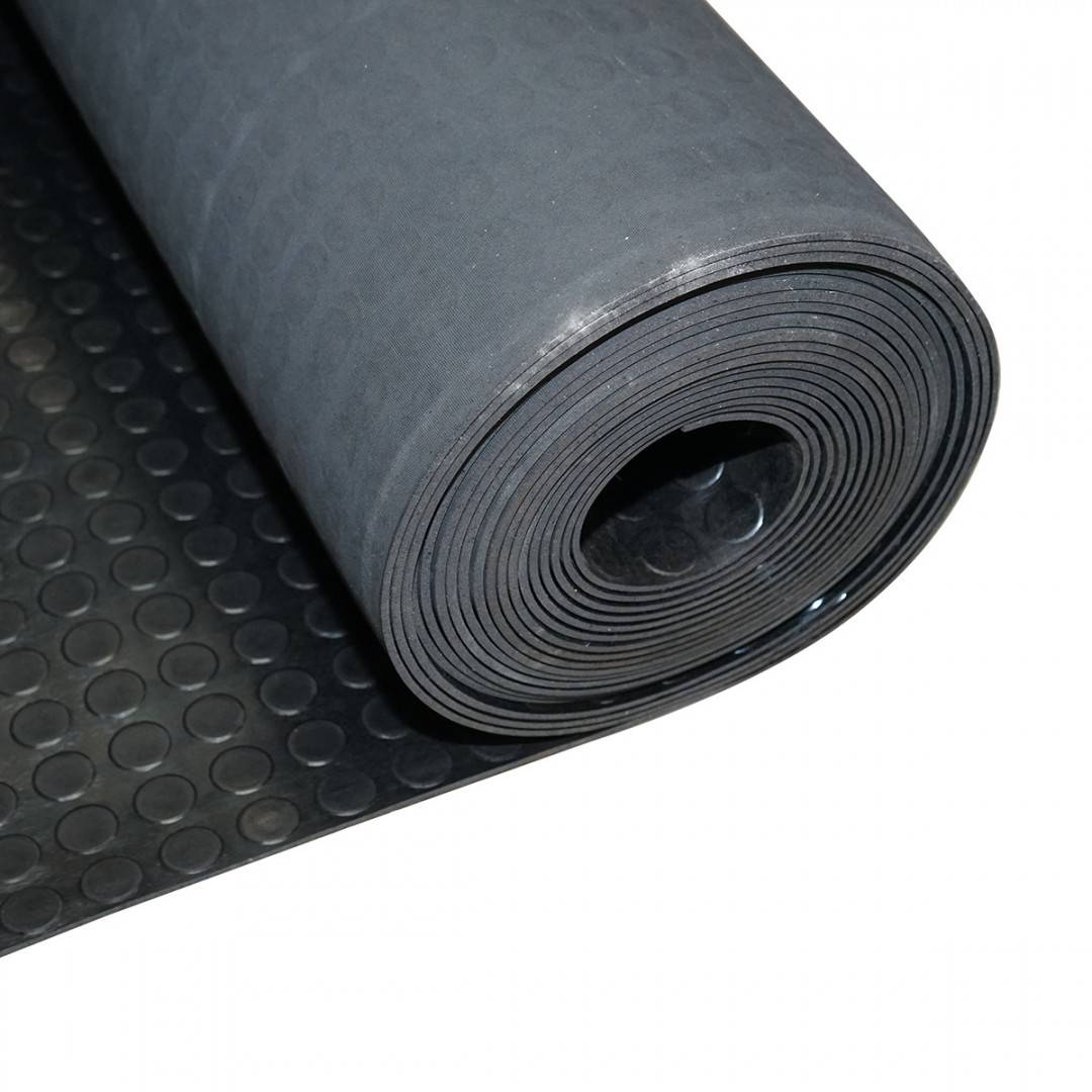 Covor cauciuc SBR+NR fara insertie textila si cu striatie 5x1200x10000mm L=10m; l=1,2m; G=5mm