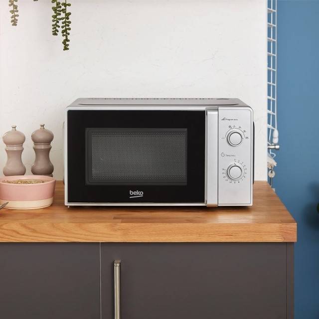 Cuptor cu microunde Beko MOC20100SFB, 700 W, 20 L, functie dezghetare, gri