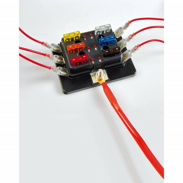 Cutie sigurante 1 intrare 6 iesiri 12/24V - LAMPA