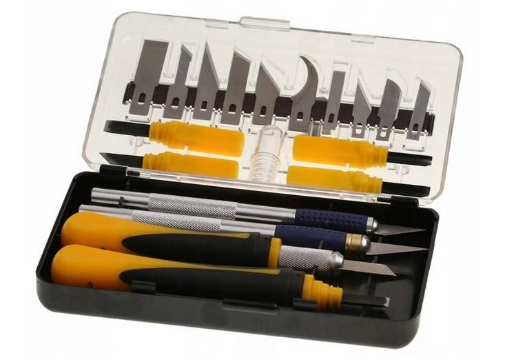 Cutite si daltite modelistice de precizie – set 22 bucati