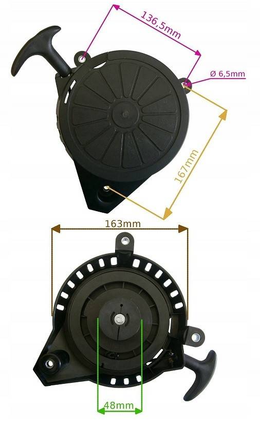 Demaror compatibil masina de tuns gazon Ruris, Dac100XL