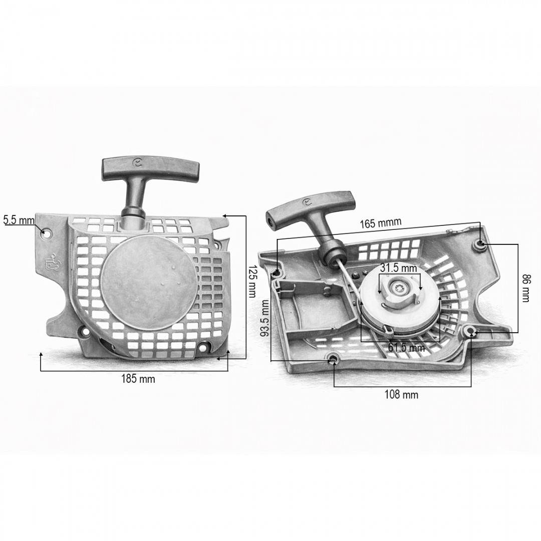 Demaror drujba metalic complet modele China 3800, 4100, 4500, 4600, 5200 THOR