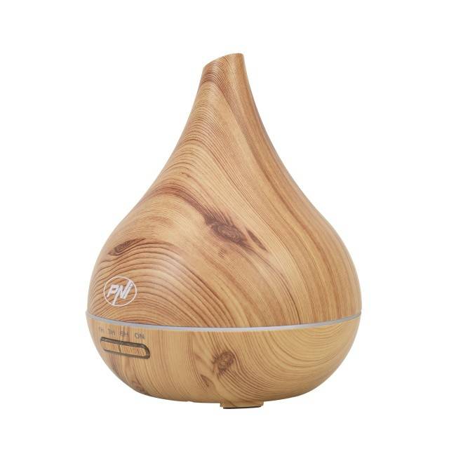 Difuzor aromaterapie PNI HU400 pentru uleiuri esentiale, cu ultrasunete, 400 ml, timer, 7 culori LED, inchidere automata, lighting wooden