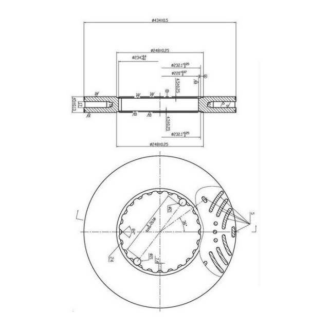 Disc frana ventilat
