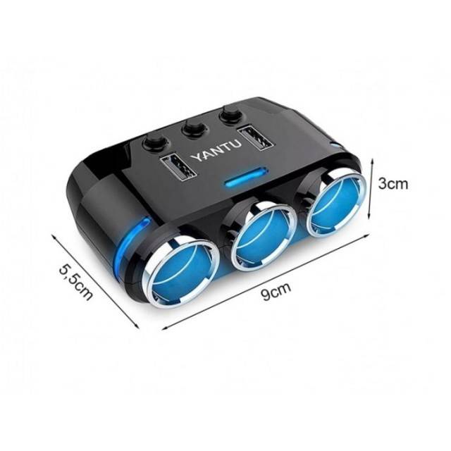 Distribuitor 12/24V - 3 prize + 2 USB cu incarcator