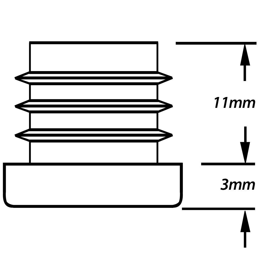 Dop plastic rotund 1.25/1.5mm