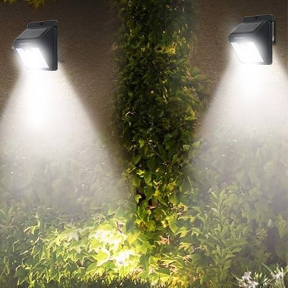 DORY: Lampa solara de perete, 200 lumeni, cu senzor de miscare