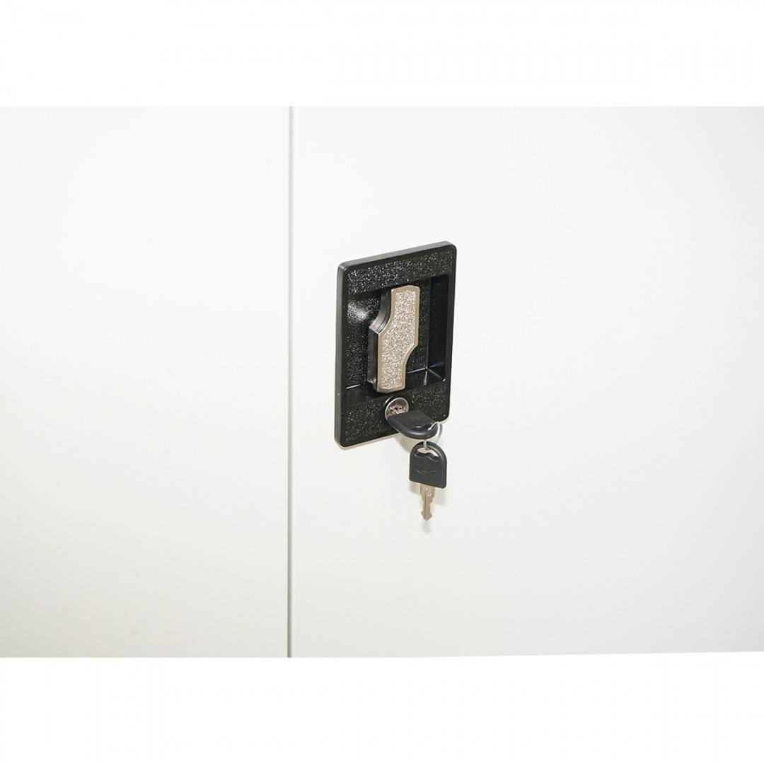 Dulap metalic fiset 1800x900x400mm cu 2 usi securizate, 4 polite, gri Breckner Germany