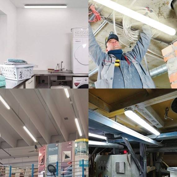 ECOPOWER: Plafoniera LED impermeabila, 60 cm, 2730 lm, extensibila