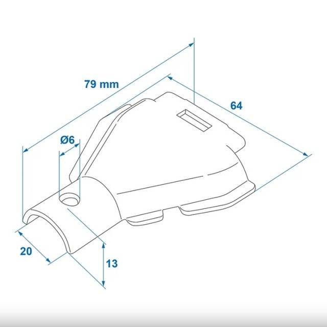 Element protectie cablu frana compatibil AL-KO cu Ø23/26mm