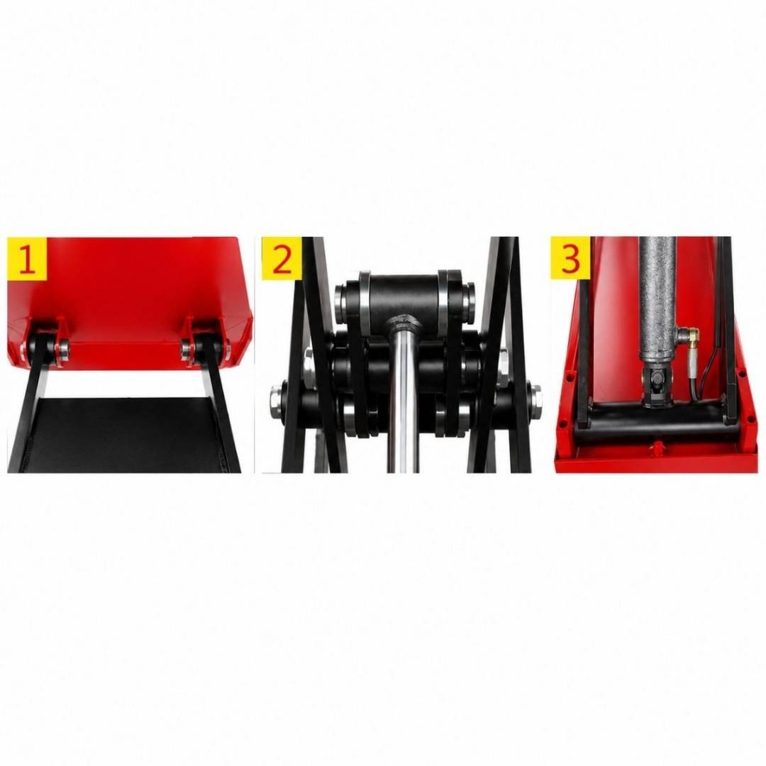 Elevator auto mobil tip foarfeca 220V, 2.2kW, capacitate ridicare 3500kg, deblocare pneumatica, inaltime ridicare 110-1050mm