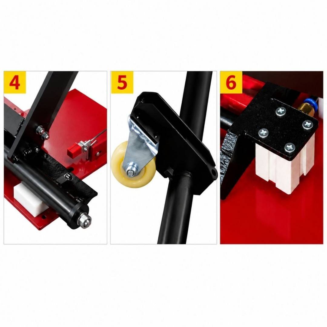 Elevator auto mobil tip foarfeca 220V, 2.2kW, capacitate ridicare 3500kg, deblocare pneumatica, inaltime ridicare 110-1050mm