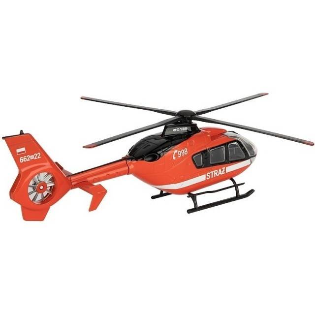 Elicopter Jucarie Metalica 1:43 STRAZ EC-135 Rosu