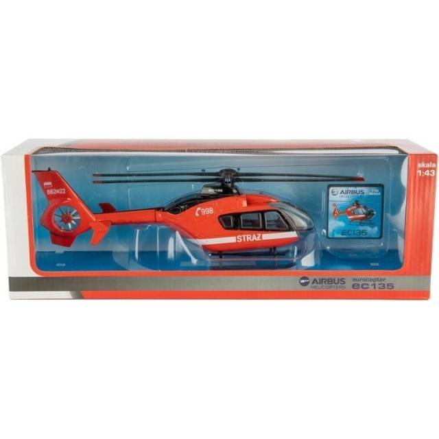 Elicopter Jucarie Metalica 1:43 STRAZ EC-135 Rosu