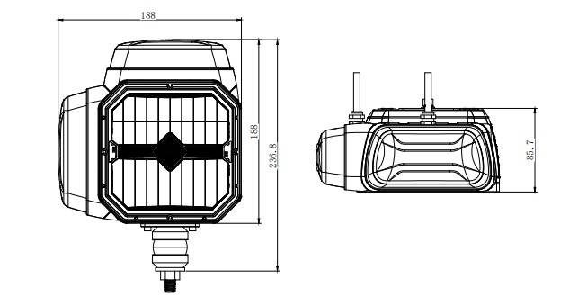 Far LED-Strobo (lentila incalzita) 12/24V