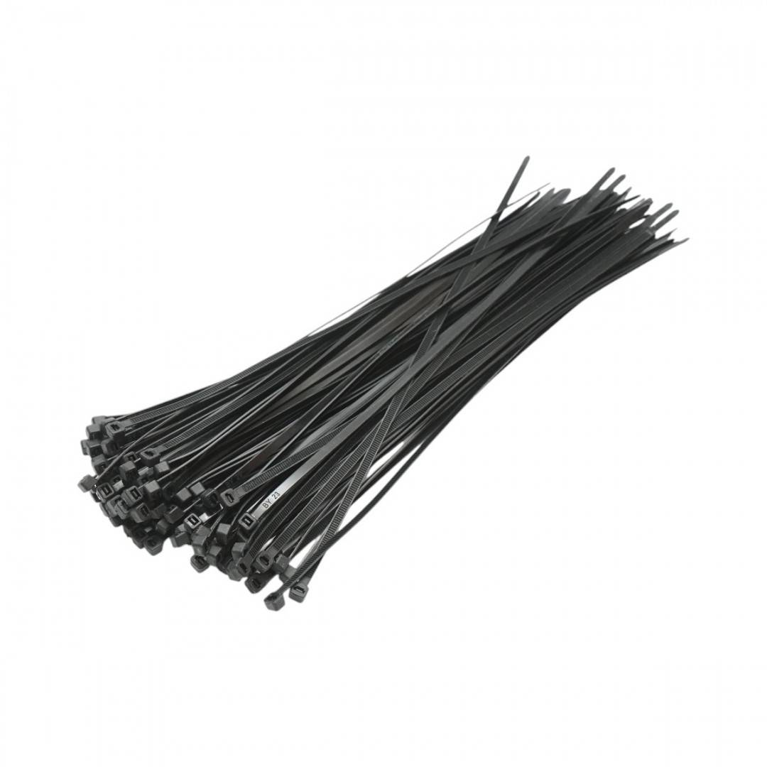 Faseta, colier plastic negru 4.7x350mm 100 buc/set Breckner Germany