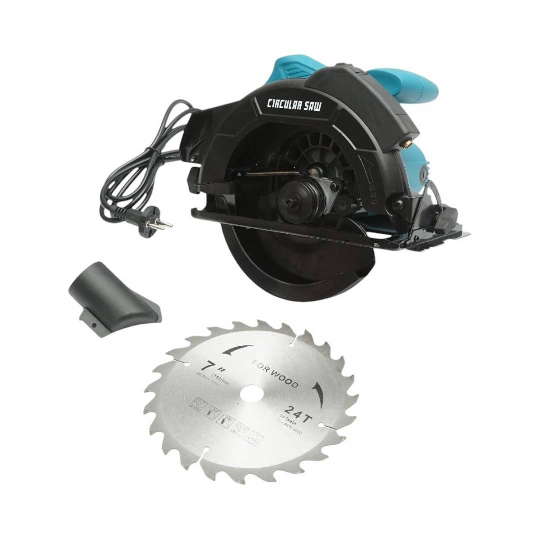 Fierastrau circular de mana cu laser 1050W, 220V, disc 185mm, taiere unghi 0-45°, turatie 5000rpm