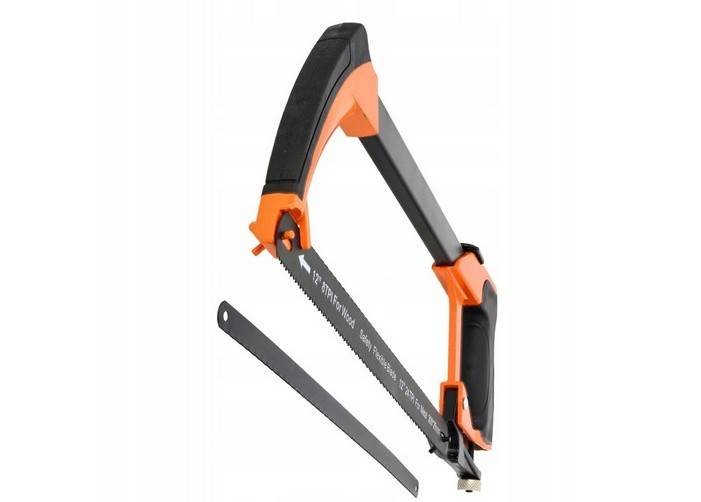 Fierastrau pentru metal cu doua lame de 300 mm, corp din aluminiu, maner cauciucat