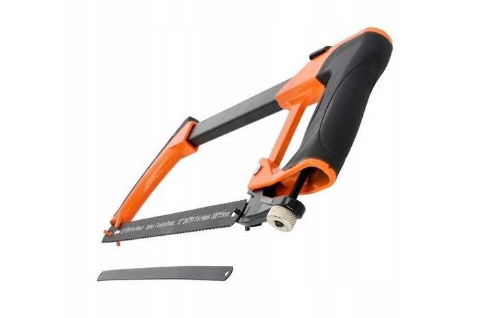 Fierastrau pentru metal cu doua lame de 300 mm, corp din aluminiu, maner cauciucat