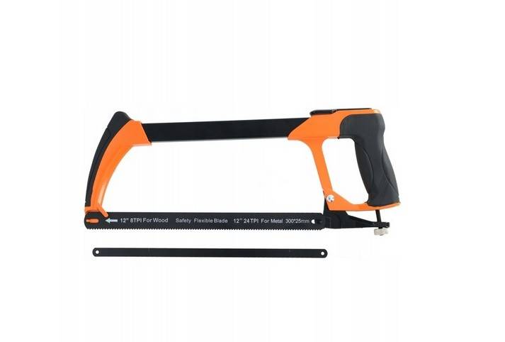 Fierastrau pentru metal cu doua lame de 300 mm, corp din aluminiu, maner cauciucat