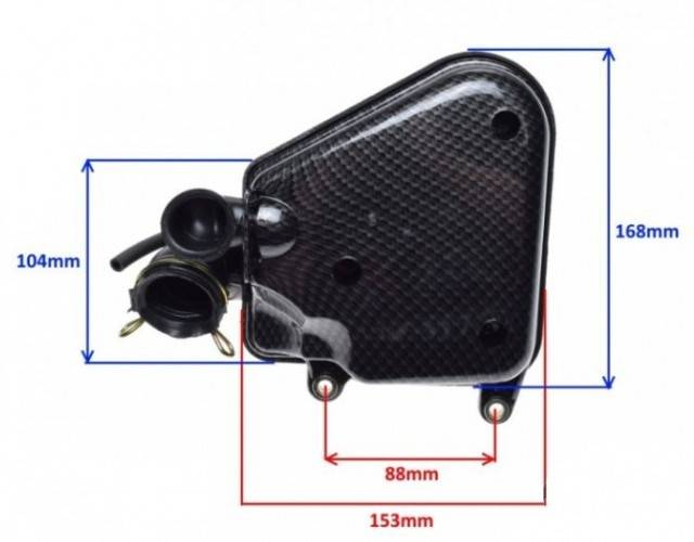 Filtru aer scuter Yamaha Jog Minareli orizontal (carbon)